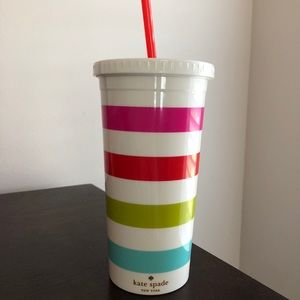 Never Used Striped Kate Spade Cup